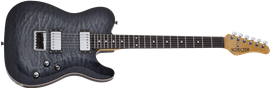 Schecter DIAMOND SERIES PT Classic Transparent Black Burst 6-String Electric Guitar 